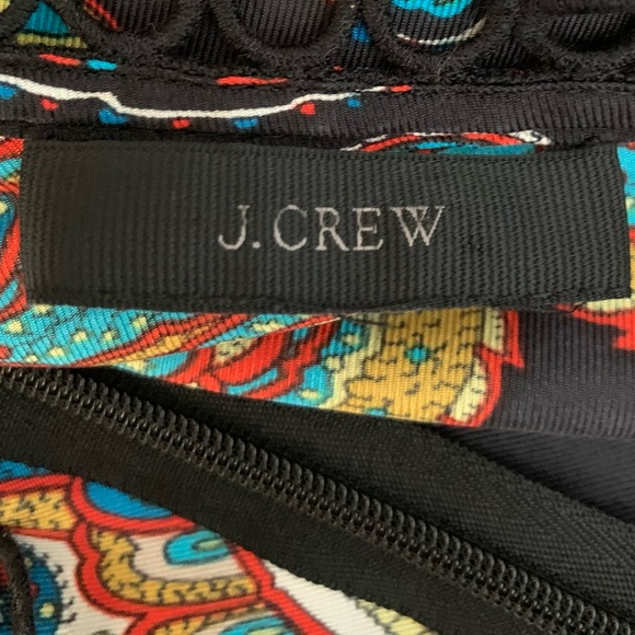 J. Crew Paisley Print Long-Sleeve Silk Blouse, Size Large/XL - Picture 11 of 13